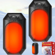 WARMHAND Hand Warmers Rechargeable 2 Pack2023 Upgraded Portable Electric Hand WarmerUSB 2in1 Rechargeable Heated Hand Warmer Hunting Camping Outdoors IndoorWarm Winter Gifts Men Women Kids(Black)