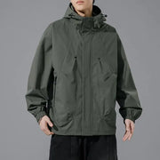 Men's Windproof Waterproof Hooded Jacket for Outdoors