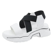 Color-blocking Crossover Beach Sandals for Outdoors