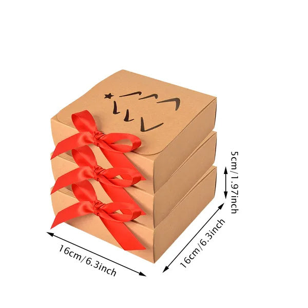 10 Pcs Christmas Gift Boxes With Lids And Red Ribbon Hollow Christmas Tree Beautiful Assorted Boxes Xmas Holiday Gift Wrap Boxes For Xmas Birthday Wedding Holiday Parties
