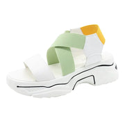 Color-blocking Crossover Beach Sandals for Outdoors