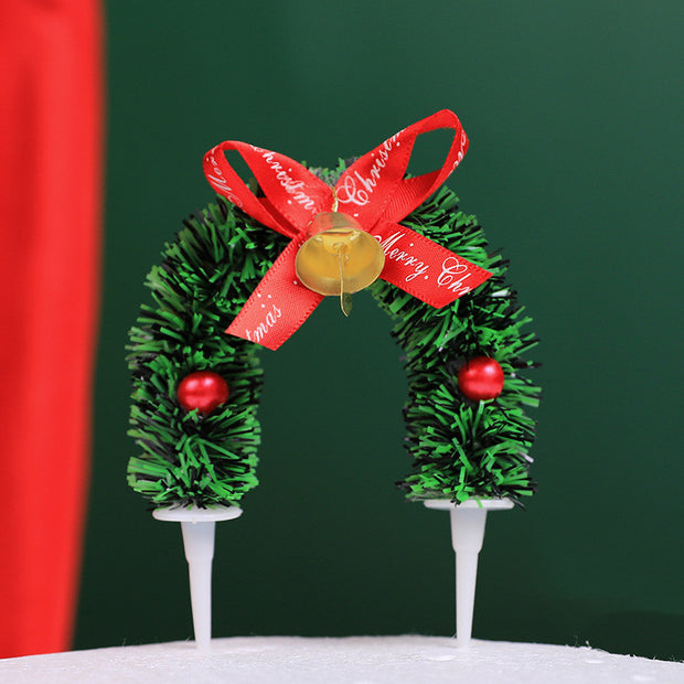 Bow Green Leaves Bells Garlands Cards