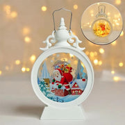 Christmas Lantern LED Lighted Snowman Lamp With Santa Claus Decorative Hanging Lanterns Christmas Snow Globes Gifts For Children