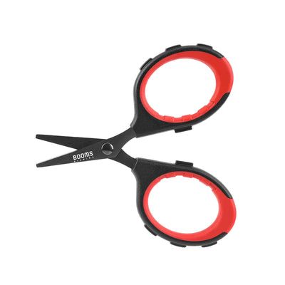Booms Fishing S05 Fishing Scissors for Braided Line 4" Fishing Serrated Shears Fishing Line Cutter Saltwater and Freshwater