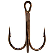 Dr.Fish 30 Pack Treble Hooks Bronze Round Bend #16-#6/0 Triple Fishing Hooks for Fresh&Saltwater Replacement Catfish Walleye Trout Salmon Bass Fishing #1