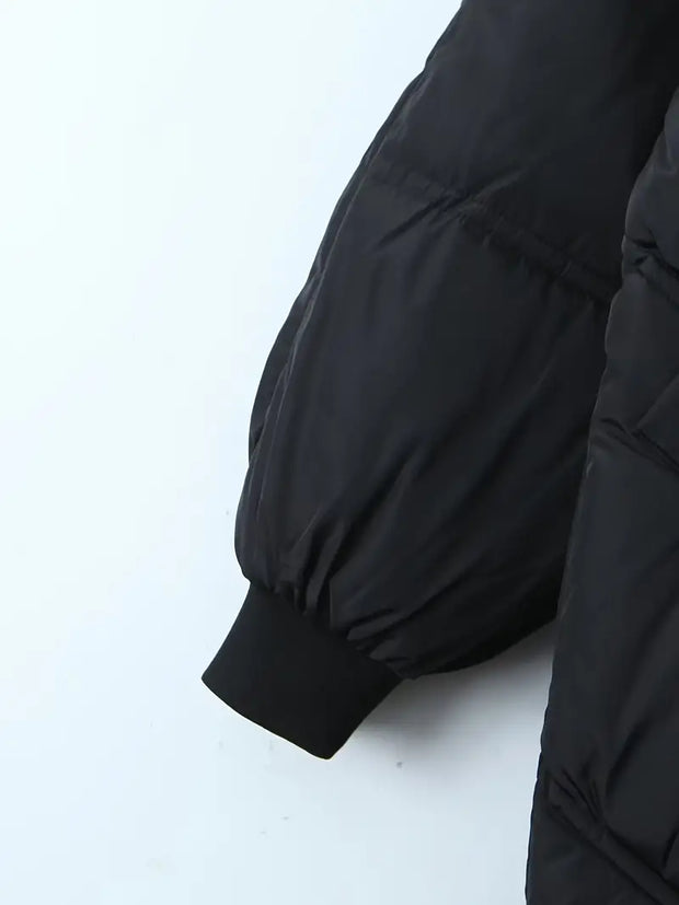 Women's Long Padded Hooded Overcoat for Outdoors