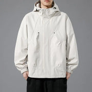 Men's Windproof Waterproof Hooded Jacket for Outdoors
