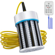 Tendelux Ultra-Bright Underwater Fishing Light with Controller 110V & 12V Green LED Submersible Light Attractants for Docks Boats or Kayaks IP68 Rated for Fresh & Salt Water (30ft Cable)