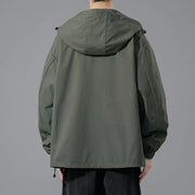 Men's Windproof Waterproof Hooded Jacket for Outdoors