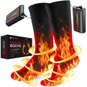 2024 Upgraded 4000mAh Electric Heated Socks for Men Women - Rechargeable Washable Battery Operated Thermal Warming Socks for Hunting Winter Skiing Outdoors (Fit Women 4-10 / Men 3-9 (Shoe Size))