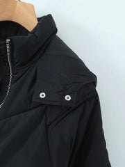 Women's Long Padded Hooded Overcoat for Outdoors