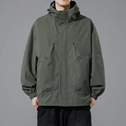 Men's Windproof Waterproof Hooded Jacket for Outdoors