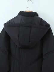 Women's Long Padded Hooded Overcoat for Outdoors