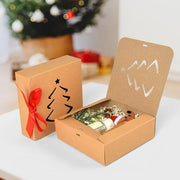 10 Pcs Christmas Gift Boxes With Lids And Red Ribbon Hollow Christmas Tree Beautiful Assorted Boxes Xmas Holiday Gift Wrap Boxes For Xmas Birthday Wedding Holiday Parties