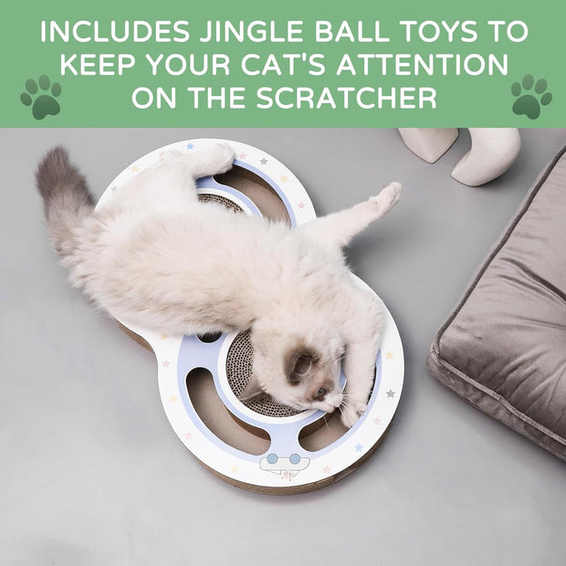 Cat Claw Scratch Pad Cat Round Cat Scratcher Cardboard Toys For Indoor Cats Cat Scratcher Toy Ball Track Cat Toys Cats Grinding Claw Protector For Couch Carpets Sofas