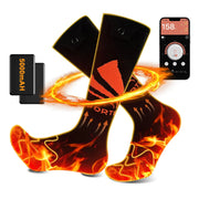 Heated SocksHeated Socks for Men Women5000mAh Rechargeable Washable Socks with 4 Modes APP Control Battery Powered Foot Warmer Socks for Winter Outdoors Fishing Skiing Camping Hiking (Large)