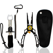 Lfemro Fishing Pliers Fish Lip Gripper Muti-Function Fishing Pliers Hook Remover Split Ring Fly Fishing Tools Set Fishing Gear Fishing Gifts for Men