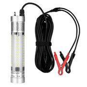 Underwater Fishing Light 3500~38000lm 30W 80W 150W 300W 12V 24V LED Submersible Light Attractants for Docks Boats Kayaks IP68 Rated for Fresh & Salt Water (80W 9600lm White Light 26ft cable)