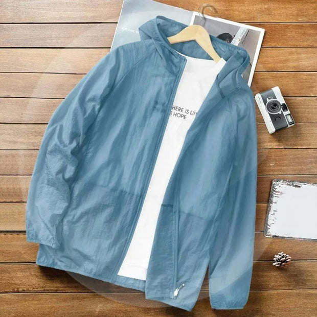 Water Resistant Hooded Sun Jacket for Summer Fishing