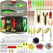 TRUSCEND Widely Used Fishing Lures Kit Fishing Sinkers Weights Worth Every Penny Selected Fishing Lure & Tackle Kit for Freshwater Fishing Premium Starter Fishing Gear Set Perfect Fishing Gifts